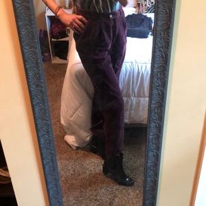Talbots pleaded corduroy purple pants!